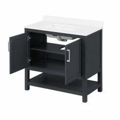 Ove Decors Vegas 36 in. Single Sink Bathroom Vanity with Countertop, Dark Charcoal, 15VVA-VEGA36-038FE 19 Ove Decors Vegas 36 in. Single Sink Bathroom Vanity with Countertop, Dark Charcoal, 15VVA-VEGA36-038FE -Cheap Ove Decors Store 1732288 A9