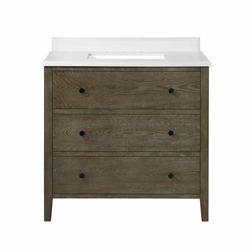 Ove Decors Willow Single Sink Bathroom Vanity with Countertop, Cerused Walnut 1 Ove Decors Willow Single Sink Bathroom Vanity with Countertop, Cerused Walnut