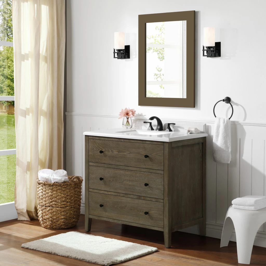 Ove Decors Willow Single Sink Bathroom Vanity with Countertop, Cerused Walnut 7 Ove Decors Willow Single Sink Bathroom Vanity with Countertop, Cerused Walnut - Image 7