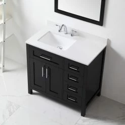 Ove Decors Tahoe 36 in. Single Sink Bathroom Vanity with Countertop, Espresso, 15VVA-TAHB36-C69EI 14 Ove Decors Tahoe 36 in. Single Sink Bathroom Vanity with Countertop, Espresso, 15VVA-TAHB36-C69EI -Cheap Ove Decors Store 1732296 A4