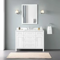 Ove Decors Tahoe 48 in. Single Sink Bathroom Vanity with Countertop, White, 15VVA-TAHO48-007EI, 15VVA-TAHO48-007EI -Cheap Ove Decors Store 1732297 A7