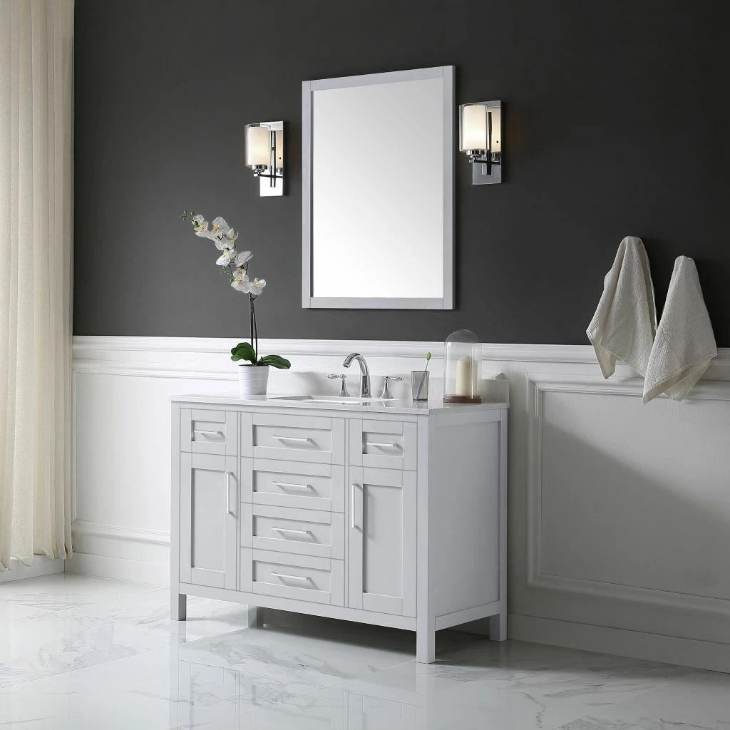 Ove Decors Tahoe 48 in. Single Sink Bathroom Vanity with Countertop, Dove Grey, 15VVA-TAHO48-039EI, 15VVA-TAHO48-039EI 3 Ove Decors Tahoe 48 in. Single Sink Bathroom Vanity with Countertop, Dove Grey, 15VVA-TAHO48-039EI, 15VVA-TAHO48-039EI - Image 3