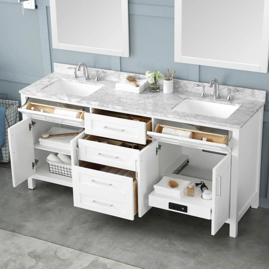 Ove Decors Tahoe 60 in. Double Sink Bathroom Vanity with Countertop, White, 15VVA-TAHO60-007EI, 15VVA-TAHO60-007EI 4 Ove Decors Tahoe 60 in. Double Sink Bathroom Vanity with Countertop, White, 15VVA-TAHO60-007EI, 15VVA-TAHO60-007EI - Image 4