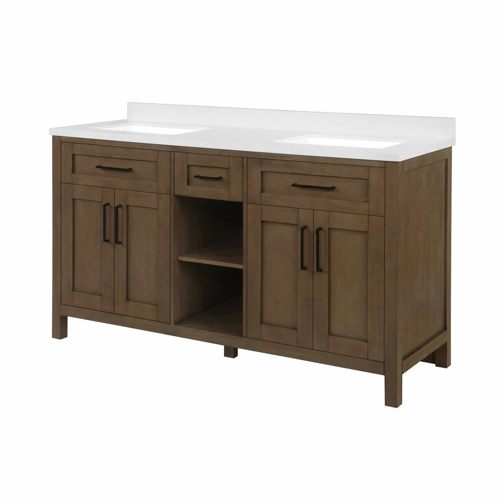 Ove Decors Tahoe 60 in. Single Sink Bathroom Vanity with Countertop, Almond, 15VVA-TAOP60-059EI 5 Ove Decors Tahoe 60 in. Single Sink Bathroom Vanity with Countertop, Almond, 15VVA-TAOP60-059EI - Image 5