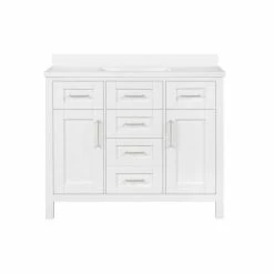 Ove Decors Tahoe III 42 in. Single Sink Bathroom Vanity with Countertop, White, 15VVA-TAH342-007EI, 15VVA-TAH342-007EI