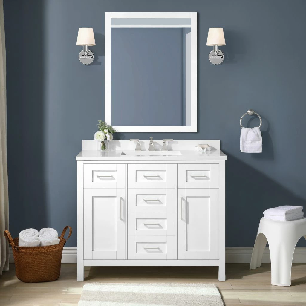 Ove Decors Tahoe III 42 in. Single Sink Bathroom Vanity with Countertop, White, 15VVA-TAH342-007EI, 15VVA-TAH342-007EI 2 Ove Decors Tahoe III 42 in. Single Sink Bathroom Vanity with Countertop, White, 15VVA-TAH342-007EI, 15VVA-TAH342-007EI - Image 2