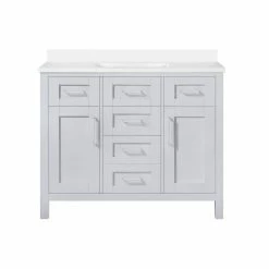 Ove Decors Tahoe III 42 in. Single Sink Bathroom Vanity with Countertop, Dove Grey, 15VVA-TAH342-039EI, 15VVA-TAH342-039EI
