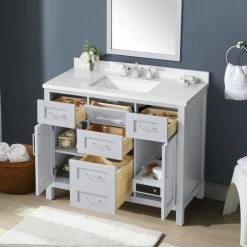 Ove Decors Tahoe III 42 in. Single Sink Bathroom Vanity with Countertop, Dove Grey, 15VVA-TAH342-039EI, 15VVA-TAH342-039EI -Cheap Ove Decors Store 1732310 A3