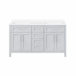 Ove Decors Tahoe III 60 in. Single Sink Bathroom Vanity with Countertop, Dove Grey, 15VVA-TAH360-039EI