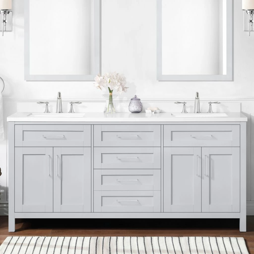 Ove Decors Tahoe III 72 in. Single Sink Bathroom Vanity with Countertop, Dove Grey, 15VVA-TAH372-039EI 4 Ove Decors Tahoe III 72 in. Single Sink Bathroom Vanity with Countertop, Dove Grey, 15VVA-TAH372-039EI - Image 4