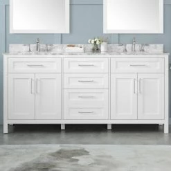 Ove Decors Tahoe 72 in. Single Sink Bathroom Vanity with Countertop, White, 15VVA-TAHO72-007EI -Cheap Ove Decors Store 1732318 A2
