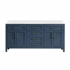 Ove Decors Tahoe 72 in. Single Sink Bathroom Vanity with Countertop, Midnight Blue, 15VVA-TAHO72-045EI