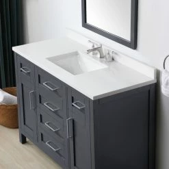Ove Decors Tahoe 48 in. Double Sink Bathroom Vanity with Countertop, Dark Charcoal, 15VVA-TAHB48-038EI -Cheap Ove Decors Store 1732322 A4