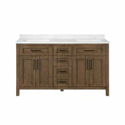 Ove Decors Tahoe 60 in. Double Sink Bathroom Vanity with Countertop, Almond Latte, 15VVA-TAHB60-059EI, 15VVA-TAHB60-059EI