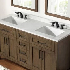 Ove Decors Tahoe 60 in. Double Sink Bathroom Vanity with Countertop, Almond Latte, 15VVA-TAHB60-059EI, 15VVA-TAHB60-059EI -Cheap Ove Decors Store 1732325 A5