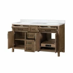 Ove Decors Tahoe 60 in. Double Sink Bathroom Vanity with Countertop, Almond Latte, 15VVA-TAHB60-059EI, 15VVA-TAHB60-059EI -Cheap Ove Decors Store 1732325 A8