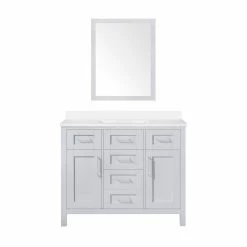 Ove Decors Tahoe III 42 in. Single Sink Bathroom Vanity with Countertop, Dove Grey, 15VKC-TAH342-039EI, 15VKC-TAH342-039EI