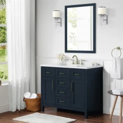 Ove Decors Tahoe III 42 in. Single Sink Bathroom Vanity with Countertop, Midnight Blue, 15VKC-TAH342-045EI -Cheap Ove Decors Store 1732331 A2