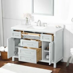 Ove Decors Tahoe III 48 in. Single Sink Bathroom Vanity with Countertop, Dove Grey, 15VKC-TAH348-039EI -Cheap Ove Decors Store 1732332 A3