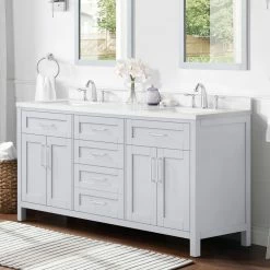 Ove Decors Tahoe III 72 in. Double Sink Bathroom Vanity with Countertop, Dove Grey, 15VKC-TAH372-039EI -Cheap Ove Decors Store 1732334 A3