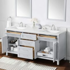 Ove Decors Tahoe III 72 in. Double Sink Bathroom Vanity with Countertop, Dove Grey, 15VKC-TAH372-039EI -Cheap Ove Decors Store 1732334 A4