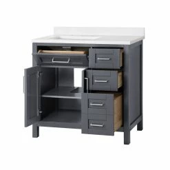 Ove Decors Tahoe 36 in. Single Sink Bathroom Vanity with Countertop, Dark Charcoal, 15VKC-TAHB36-038EI, 15VKC-TAHB36-038EI -Cheap Ove Decors Store 1732335 A9