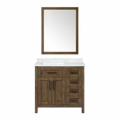 Ove Decors Tahoe 36 in. Single Sink Bathroom Vanity with Countertop, Almond Latte, 15VKC-TAHB36-059EI, 15VKC-TAHB36-059EI