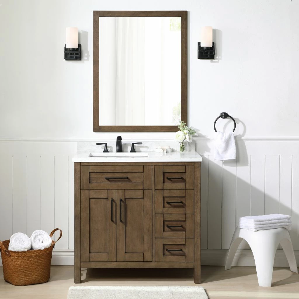 Ove Decors Tahoe 36 in. Single Sink Bathroom Vanity with Countertop, Almond Latte, 15VKC-TAHB36-059EI, 15VKC-TAHB36-059EI 2 Ove Decors Tahoe 36 in. Single Sink Bathroom Vanity with Countertop, Almond Latte, 15VKC-TAHB36-059EI, 15VKC-TAHB36-059EI - Image 2