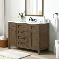 Ove Decors Tahoe 48 in. Single Sink Bathroom Vanity with Countertop, Almond Latte, 15VKC-TAHB48-059EI, 15VKC-TAHB48-059EI -Cheap Ove Decors Store 1732339 A3