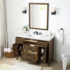 Ove Decors Tahoe 48 in. Single Sink Bathroom Vanity with Countertop, Almond Latte, 15VKC-TAHB48-059EI, 15VKC-TAHB48-059EI -Cheap Ove Decors Store 1732339 A4