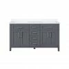 Ove Decors Tahoe 60 in. Double Sink Bathroom Vanity with Countertop, Dark Charcoal, 15VKC-TAHB60-038EI