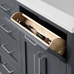 Ove Decors Tahoe 72 in. Double Sink Bathroom Vanity with Countertop, Dark Charcoal -Cheap Ove Decors Store 1732344 A7