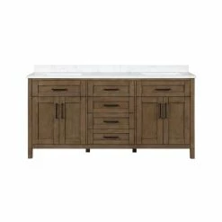 Ove Decors Tahoe 72 in. Double Sink Bathroom Vanity with Countertop, Almond Latte, 15VKC-TAHB72-059EI, 15VKC-TAHB72-059EI