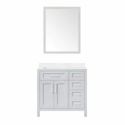 Ove Decors Tahoe 36 in. Single Sink Bathroom Vanity with Countertop, Dove Grey, 15VKC-TAHO36-039EI, 15VKC-TAHO36-039EI
