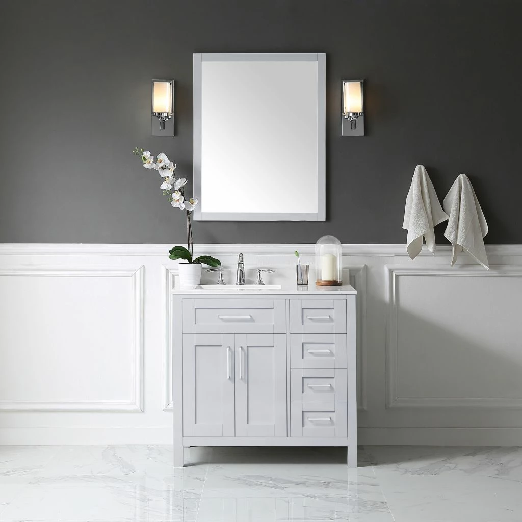 Ove Decors Tahoe 36 in. Single Sink Bathroom Vanity with Countertop, Dove Grey, 15VKC-TAHO36-039EI, 15VKC-TAHO36-039EI 2 Ove Decors Tahoe 36 in. Single Sink Bathroom Vanity with Countertop, Dove Grey, 15VKC-TAHO36-039EI, 15VKC-TAHO36-039EI - Image 2