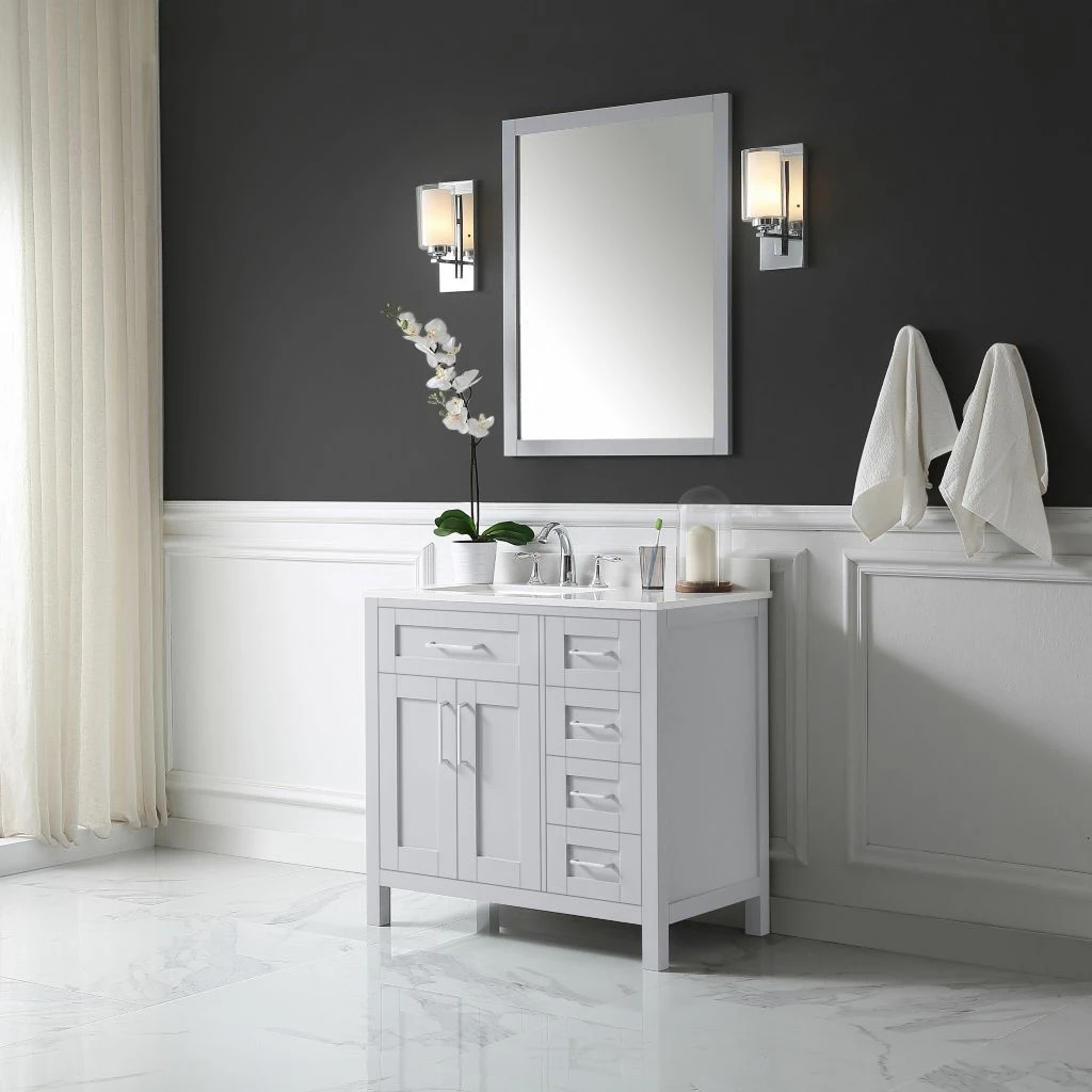 Ove Decors Tahoe 36 in. Single Sink Bathroom Vanity with Countertop, Dove Grey, 15VKC-TAHO36-039EI, 15VKC-TAHO36-039EI 3 Ove Decors Tahoe 36 in. Single Sink Bathroom Vanity with Countertop, Dove Grey, 15VKC-TAHO36-039EI, 15VKC-TAHO36-039EI - Image 3