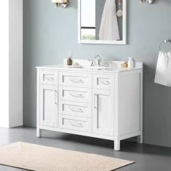 Ove Decors Tahoe 48 in. Single Sink Bathroom Vanity with Countertop, White, 15VKC-TAHO48-007EI, 15VKC-TAHO48-007EI -Cheap Ove Decors Store 1732350 A2