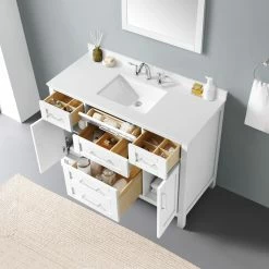 Ove Decors Tahoe 48 in. Single Sink Bathroom Vanity with Countertop, White, 15VKC-TAHO48-007EI, 15VKC-TAHO48-007EI -Cheap Ove Decors Store 1732350 A3