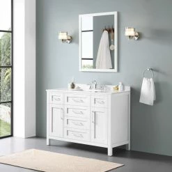 Ove Decors Tahoe 48 in. Single Sink Bathroom Vanity with Countertop, White, 15VKC-TAHO48-007EI, 15VKC-TAHO48-007EI -Cheap Ove Decors Store 1732350 A4