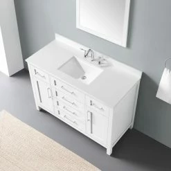 Ove Decors Tahoe 48 in. Single Sink Bathroom Vanity with Countertop, White, 15VKC-TAHO48-007EI, 15VKC-TAHO48-007EI -Cheap Ove Decors Store 1732350 A5
