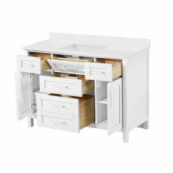 Ove Decors Tahoe 48 in. Single Sink Bathroom Vanity with Countertop, White, 15VKC-TAHO48-007EI, 15VKC-TAHO48-007EI -Cheap Ove Decors Store 1732350 A8