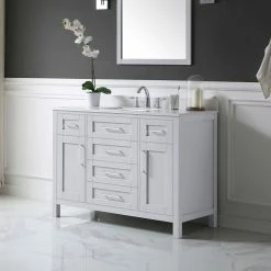 Ove Decors Tahoe 48 in. Single Sink Bathroom Vanity with Countertop, Dove Grey, 15VKC-TAHO48-039EI, 15VKC-TAHO48-039EI -Cheap Ove Decors Store 1732351 A3