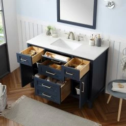 Ove Decors Tahoe 48 in. Single Sink Bathroom Vanity with Countertop, Midnight Blue, 15VKC-TAHO48-045EI, 15VKC-TAHO48-045EI -Cheap Ove Decors Store 1732352 A4