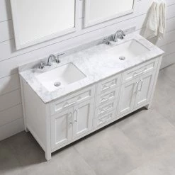 Ove Decors Tahoe 60 in. Double Sink Bathroom Vanity with Countertop, White, 15VKC-TAHO60-007EI, 15VKC-TAHO60-007EI -Cheap Ove Decors Store 1732353 A5