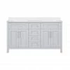 Ove Decors Tahoe 60 in. Double Sink Bathroom Vanity with Countertop, Dove Grey, 15VKC-TAHO60-039EI, 15VKC-TAHO60-039EI