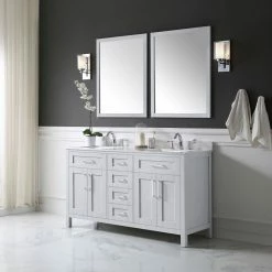 Ove Decors Tahoe 60 in. Double Sink Bathroom Vanity with Countertop, Dove Grey, 15VKC-TAHO60-039EI, 15VKC-TAHO60-039EI -Cheap Ove Decors Store 1732354 A2