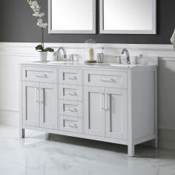 Ove Decors Tahoe 60 in. Double Sink Bathroom Vanity with Countertop, Dove Grey, 15VKC-TAHO60-039EI, 15VKC-TAHO60-039EI -Cheap Ove Decors Store 1732354 A3
