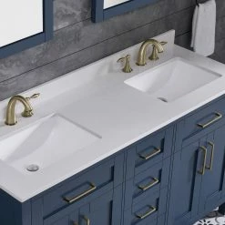 Ove Decors Tahoe 60 in. Double Sink Bathroom Vanity with Countertop, Midnight Blue, 15VKC-TAHO60-045EI, 15VKC-TAHO60-045EI -Cheap Ove Decors Store 1732355 A5