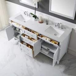 Ove Decors Tahoe 72 in. Double Sink Bathroom Vanity with Countertop, Dove Grey, 15VKC-TAHO72-039EI -Cheap Ove Decors Store 1732357 A4