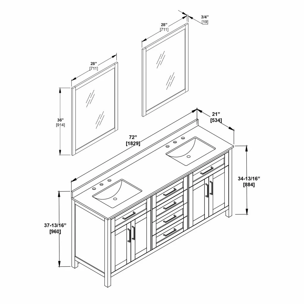 Ove Decors Tahoe Open Shelf Single Sink Bathroom Vanity with Countertop, 15VKC-TAHO72-045EI 4 Ove Decors Tahoe Open Shelf Single Sink Bathroom Vanity with Countertop, 15VKC-TAHO72-045EI - Image 4